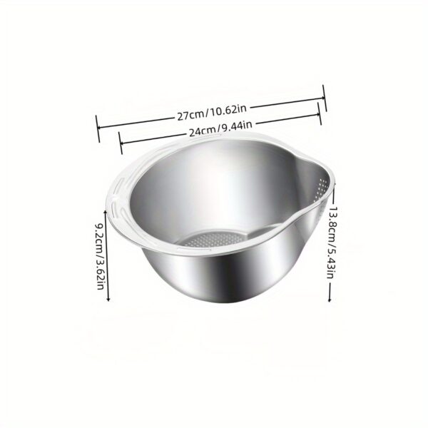 Stainless Steel Multi-Use Kitchen Colander - Image 3