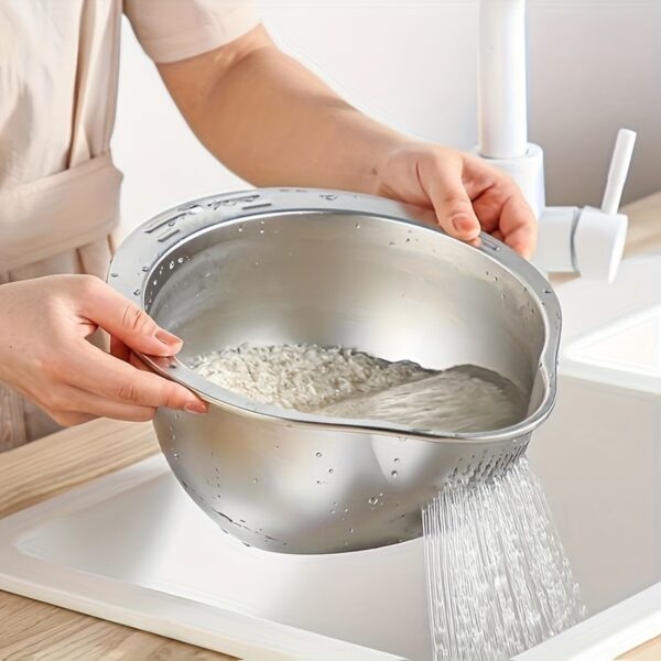 Stainless Steel Multi-Use Kitchen Colander - Image 7
