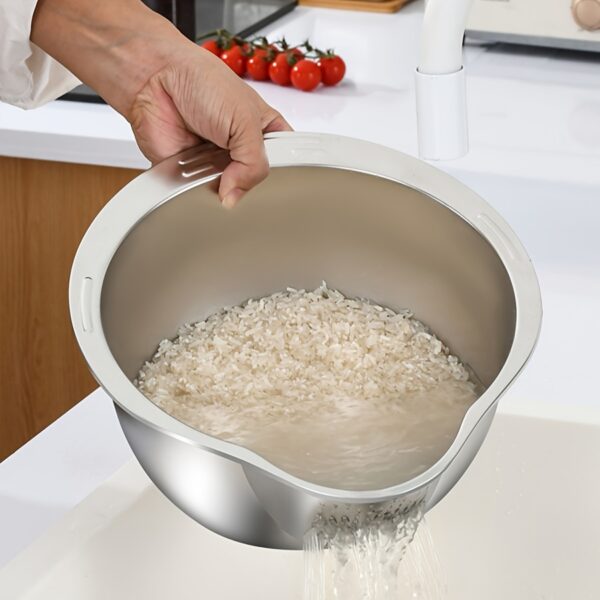 Stainless Steel Multi-Use Kitchen Colander - Image 5