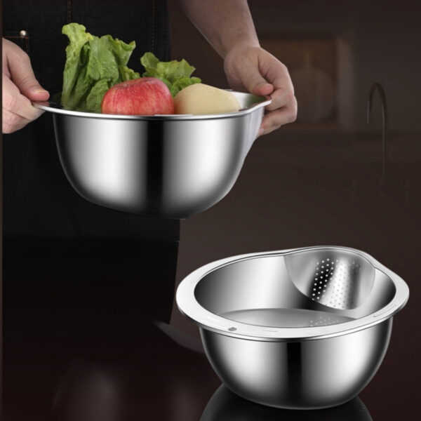 Stainless Steel Multi-Use Kitchen Colander - Image 2
