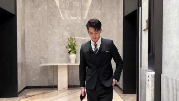 Guireniao Men'S 1pc Black V-Neck Suit Jacket - Elegant Wedding & Business Attire with Pocket, Non-Stretch Fabric, Perfect for Spring/Summer/Fall - Image 11