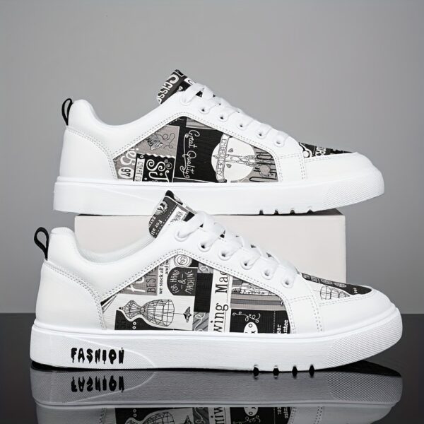 Men's Trendy High Top Lace Up Sneakers, Casual Outdoor Walking Shoes, Men's Clothing - Image 8
