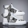 Men's Trendy High Top Lace Up Sneakers, Casual Outdoor Walking Shoes, Men's Clothing