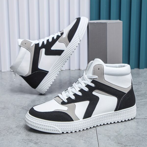 Men's Trendy Mid Top Basketball Shoes, Durable Non-Slip Athletic Shoes For Youth Teenager - Image 2