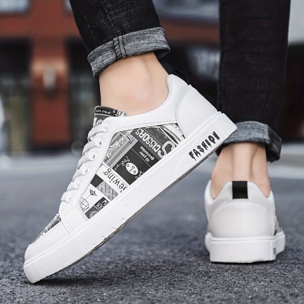 Men's Trendy High Top Lace Up Sneakers, Casual Outdoor Walking Shoes, Men's Clothing - Image 11