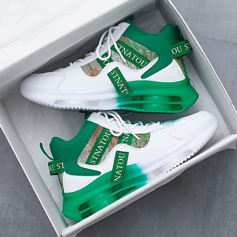 Unisex Fashion Sneakers, Mid-Top Lace-Up Casual Street Shoes, Non-Slip Travel Athletic Footwear, Lightweight Versatile High-Top Sports Shoes for Men and Women