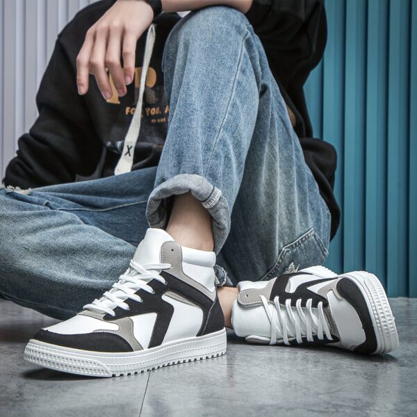 Men's Trendy Mid Top Basketball Shoes, Durable Non-Slip Athletic Shoes For Youth Teenager - Image 3