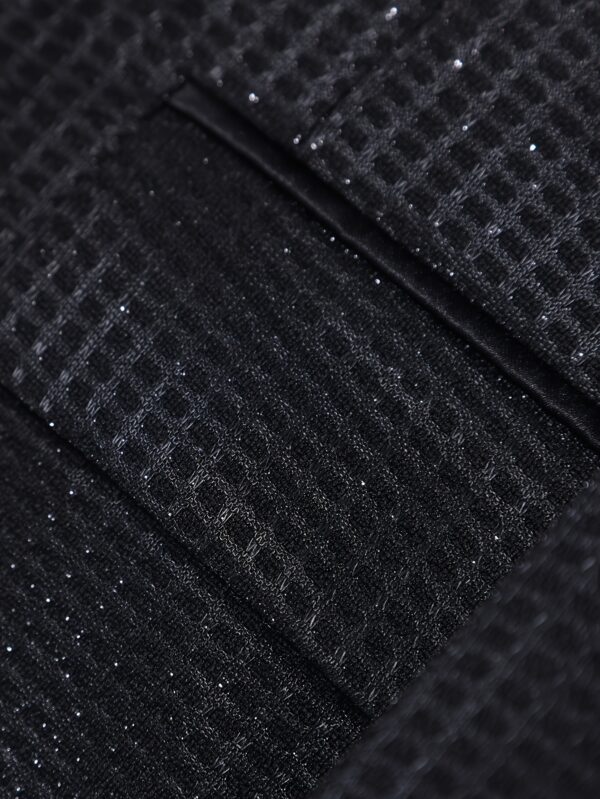 Men'S Casual Evening Wear Dress with Solid Color Woven Fabric And Button Detail for Weddings And Proms - Image 3