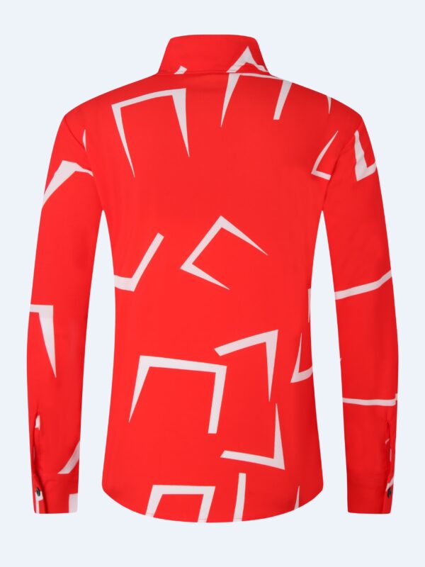 Stylish Geometric Print Long Sleeve Button Shirt - Fashionable, Versatile, and Comfortable - Perfect for Dates, Beach Holidays, and as Gifts - Image 7