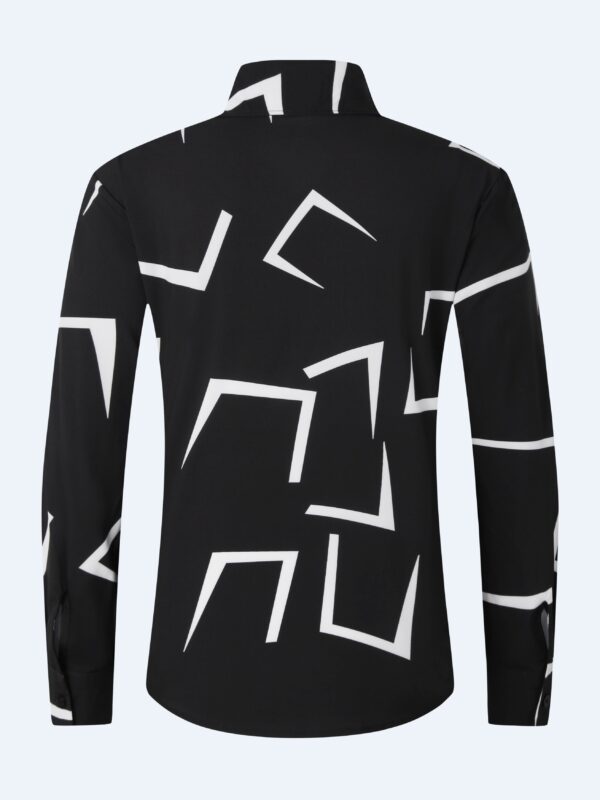 Stylish Geometric Print Long Sleeve Button Shirt - Fashionable, Versatile, and Comfortable - Perfect for Dates, Beach Holidays, and as Gifts - Image 6