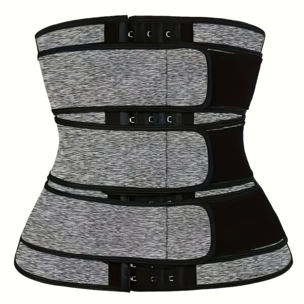 Women's Adjustable Waist Trainer Belt for Fitness and Sports - Hook-and-Eye Closure, Tummy Control, Body Shaping, Knitted Textile Material with Neoprene and Polyester, Gym Accessories - Image 3