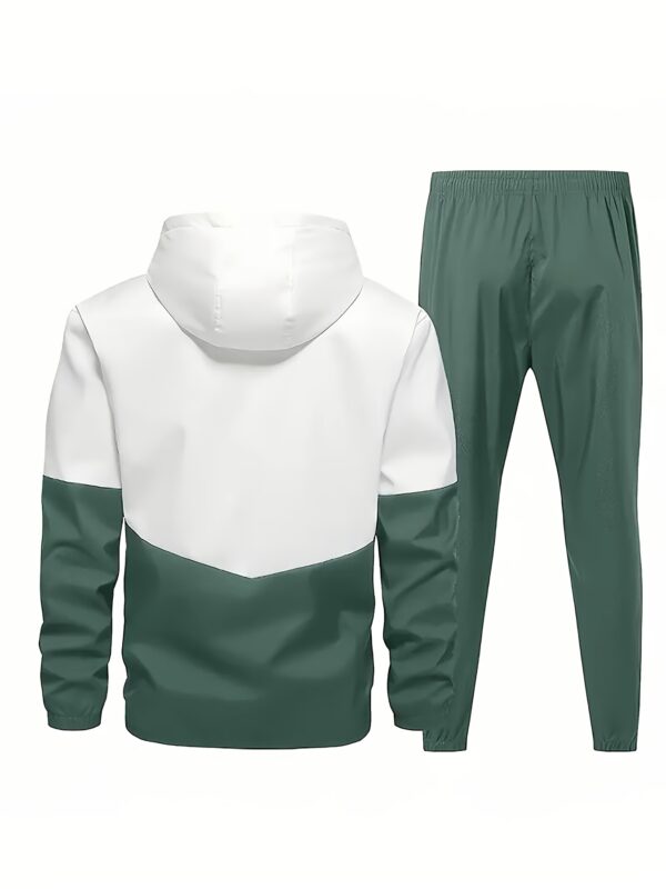 2pcs Set of New Spring And Autumn Sports Fashion Suits for Men, Hooded Jackets, Jackets, Simple Casual Pants with Cuffs - Image 7
