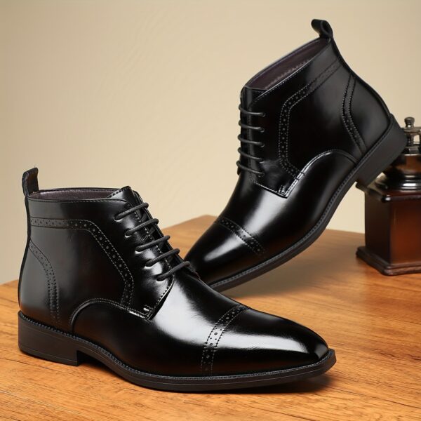 Men's Casual Fashion Ankle Boots - Slip-On, Durable Rubber Sole, Versatile for All Seasons, Leisure Style, Street Style, Fashion Style, Four Seasons - Image 10