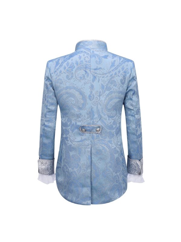 2025 Men's Three Piece Retro Palace Costume Retro Casual Party Wedding Game Pattern Button - Image 5