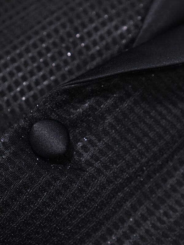 Men'S Casual Evening Wear Dress with Solid Color Woven Fabric And Button Detail for Weddings And Proms - Image 5