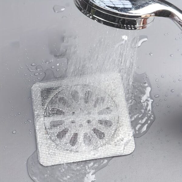 10pcs Self-Adhesive Hair Catcher Stickers for Shower, Kitchen Sink & Bathroom Drains - Anti-Clog, Insect-Proof Floor Drain Covers - Image 7