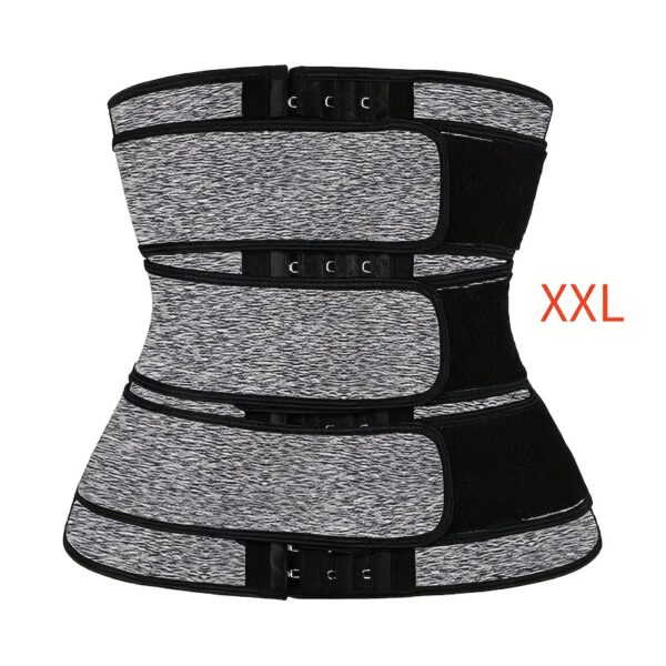 Women's Adjustable Waist Trainer Belt for Fitness and Sports - Hook-and-Eye Closure, Tummy Control, Body Shaping, Knitted Textile Material with Neoprene and Polyester, Gym Accessories - Image 2