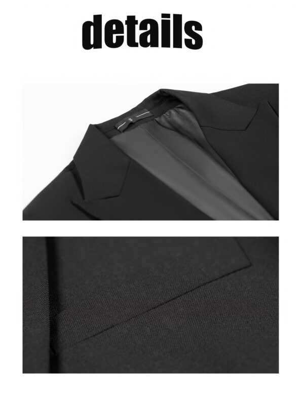 Men's 3pcs suit set Blazer vest pants combo One Button Peak Lapels Slim fit suits Modern tailored suit sets Festive Suit Set for Men Business Suits for Social Events Wedding-Ready Men's Suits for Evening Parties Size XS-XXXL - Image 8