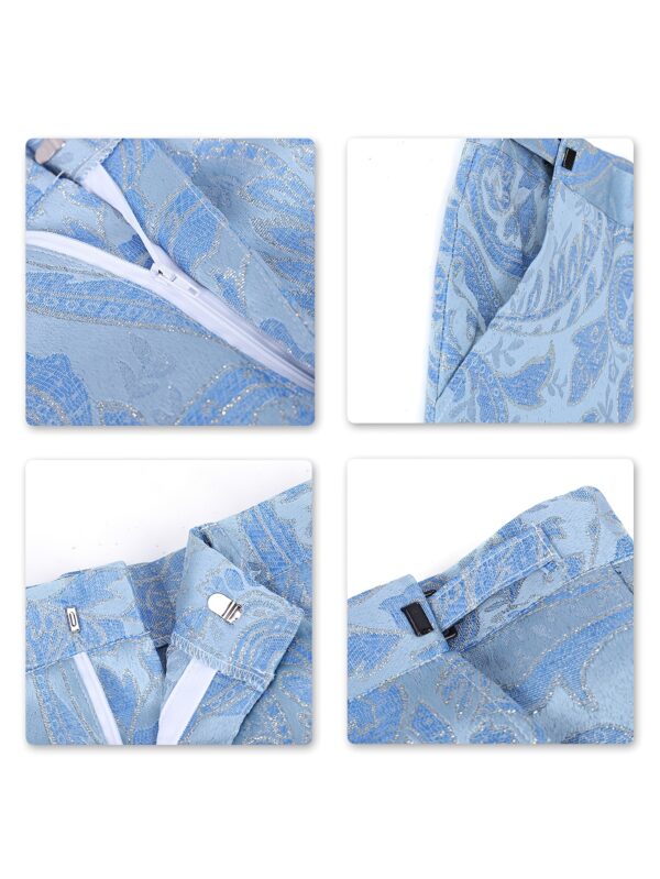 2025 Men's Three Piece Retro Palace Costume Retro Casual Party Wedding Game Pattern Button - Image 10