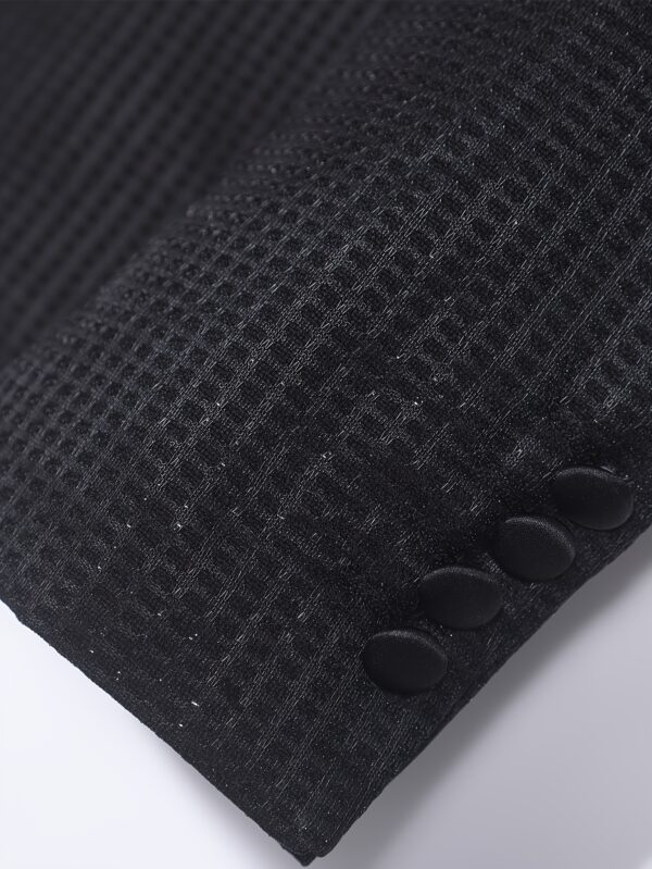 Men'S Casual Evening Wear Dress with Solid Color Woven Fabric And Button Detail for Weddings And Proms - Image 4