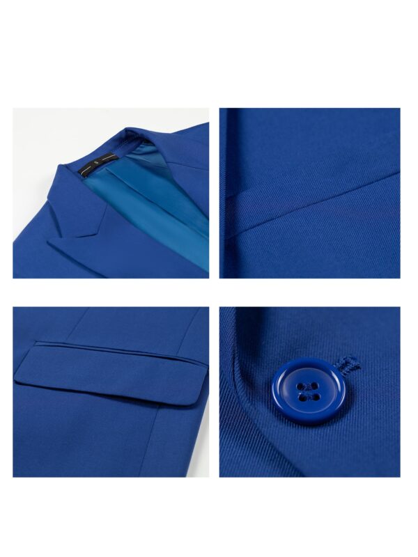 Men's 3pcs suit set Blazer vest pants combo One Button Peak Lapels Slim fit suits Modern tailored suit sets Festive Suit Set for Men Business Suits for Social Events Wedding-Ready Men's Suits for Evening Parties Size XS-XXXL - Image 9
