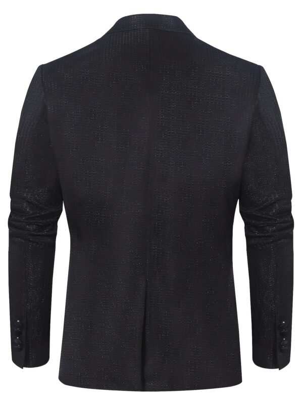 Men'S Casual Evening Wear Dress with Solid Color Woven Fabric And Button Detail for Weddings And Proms - Image 2