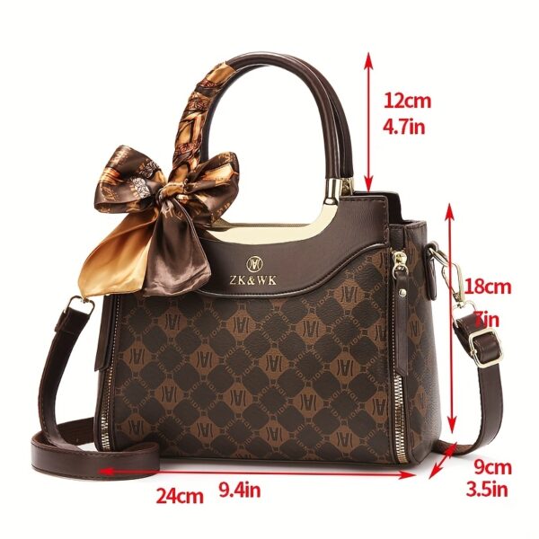 Three-Piece Women'S Suit Bag Personalized Print Handbag Trendy Old Flower Shoulder Bag Women'S Bag Messenger Bag - Image 4