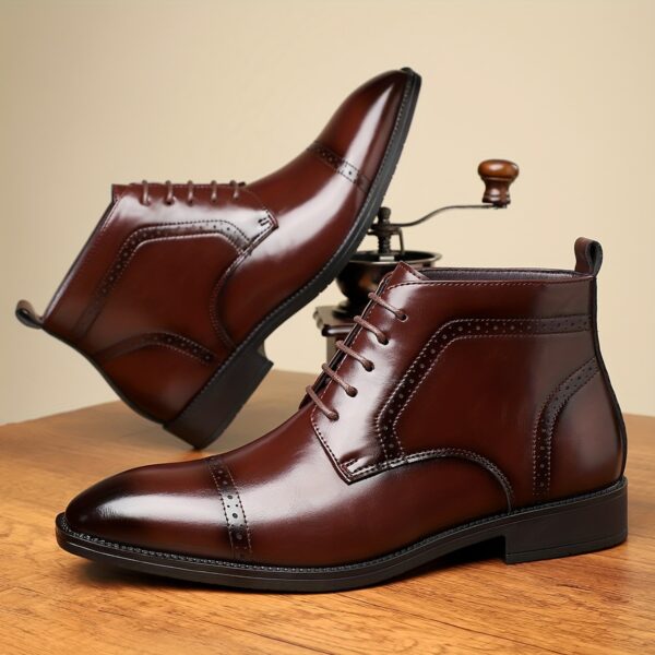Men's Casual Fashion Ankle Boots - Slip-On, Durable Rubber Sole, Versatile for All Seasons, Leisure Style, Street Style, Fashion Style, Four Seasons - Image 7