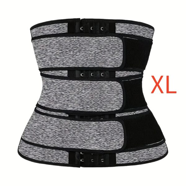 Women's Adjustable Waist Trainer Belt for Fitness and Sports - Hook-and-Eye Closure, Tummy Control, Body Shaping, Knitted Textile Material with Neoprene and Polyester, Gym Accessories - Image 4