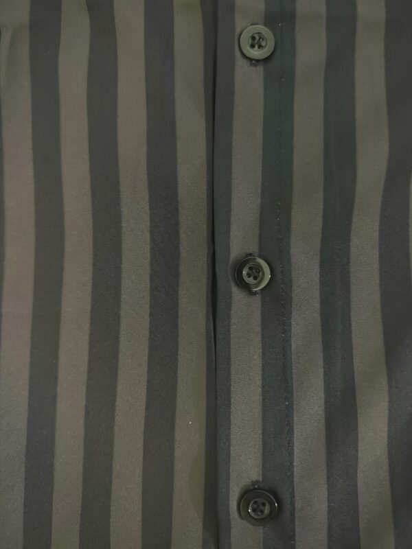 Men'S Summer Striped Business Shirt, Short Sleeve Button, Regular Fit, 95% Polyester 5% Elastane, Woven Fabric, Slight Stretch, Work Style, Lapel Collar, 119gsm - Casual Workwear - Image 9