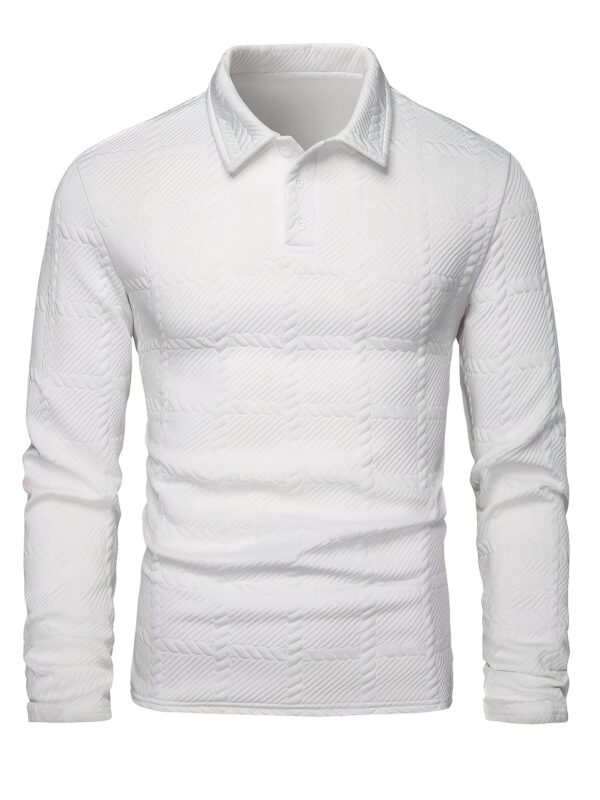 New Men'S POLO Shirts for Spring And Autumn, Stylish And Casual Knitted Jacquard T-Shirts for Men. - Image 5
