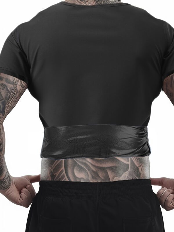 Men'S ARUNOW 2025 Upgraded Sauna Shirt - Quick-Dry, Odorless Fabric - Round Neck, Thin Straps - Sweat-Wicking & Compressive for Gym & Fitness - Solid Color, Long Sleeve, Breathable, Sweat-Resistant - Image 5