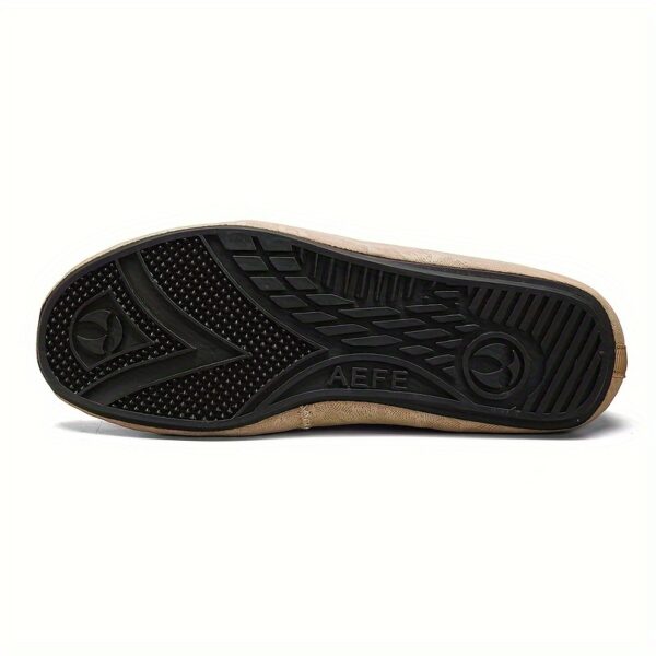CJOXE Men's Casual Fashion Ankle Boots - Sleek Black Slip-On Walking Shoes with Geometric Design, Comfortable Fabric Lining & Durable Rubber Sole for All-Season Outdoor Activities - Image 12