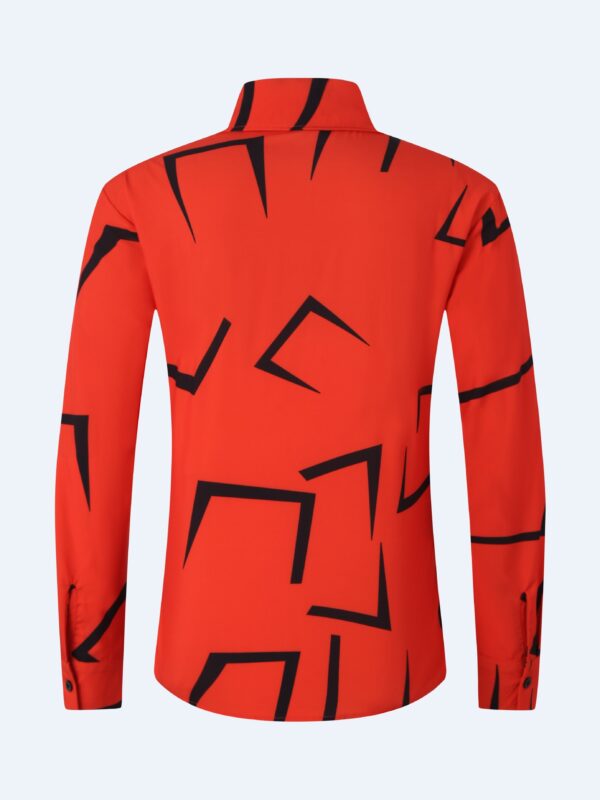 Stylish Geometric Print Long Sleeve Button Shirt - Fashionable, Versatile, and Comfortable - Perfect for Dates, Beach Holidays, and as Gifts - Image 10