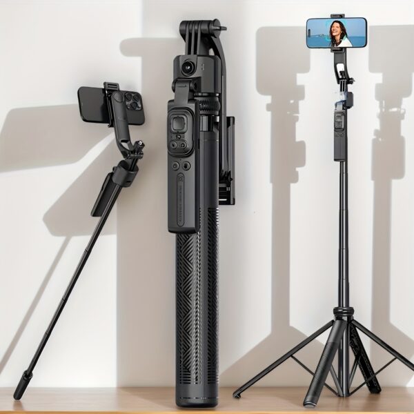 360° Auto Face Tracking Tripod - Extendable Smart Phone Holder with Motion Detection, USB Rechargeable, for Android/iOS Phones, Ideal for Sports & Events, Event Tracking | 360° Rotation | Wireless Connectivit - Image 5