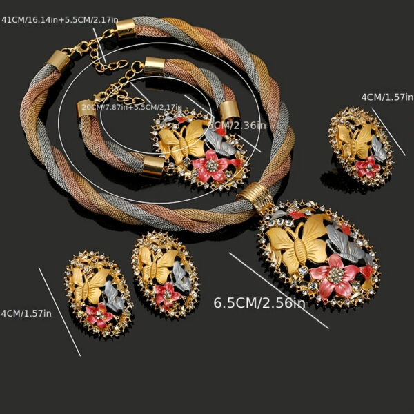 Women's Jewelry Set Necklace Earrings Ring Bracelet Wedding Accessories - Image 4
