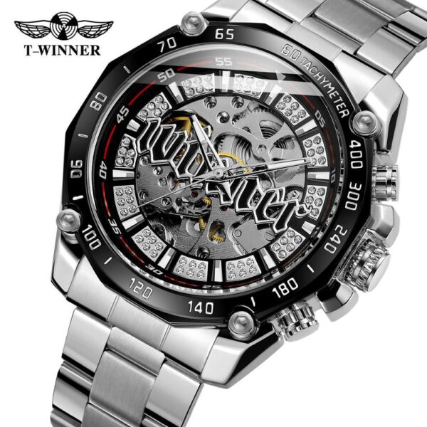 Winner New European and American Style Men's Fashion Leisure Hollow out Mechanical Movement Automatic Mechanical Watch Fashion Watch - Image 10
