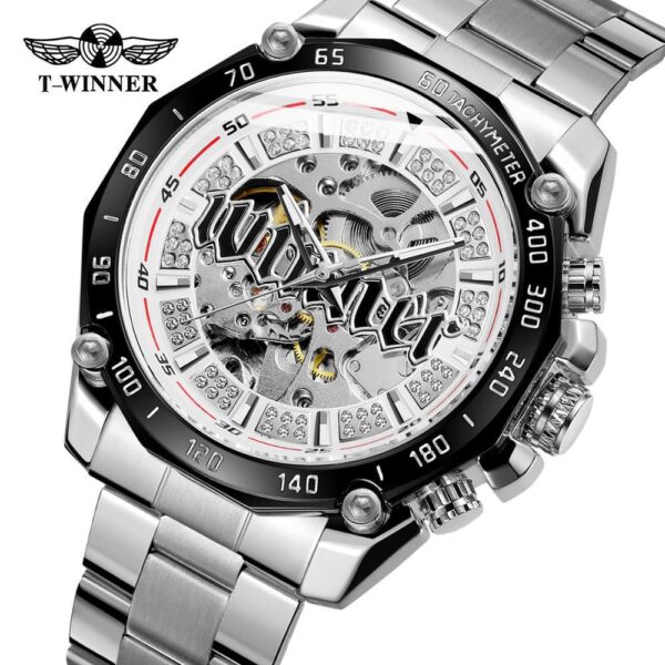 Winner New European and American Style Men's Fashion Leisure Hollow out Mechanical Movement Automatic Mechanical Watch Fashion Watch - Image 11