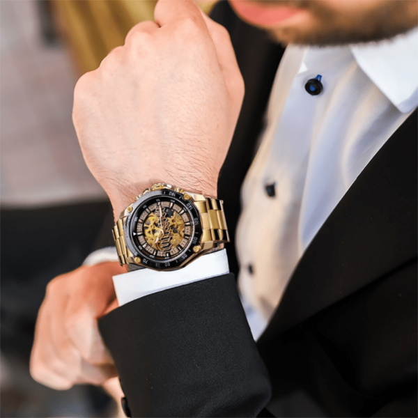 Winner New European and American Style Men's Fashion Leisure Hollow out Mechanical Movement Automatic Mechanical Watch Fashion Watch - Image 14