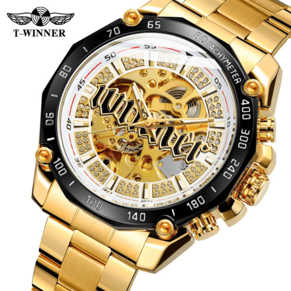 Winner New European and American Style Men's Fashion Leisure Hollow out Mechanical Movement Automatic Mechanical Watch Fashion Watch - Image 2